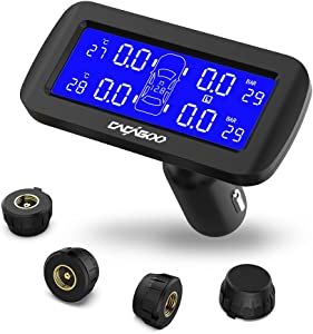 CACAGOO Wireless TPMS With 4Pcs External Sensors